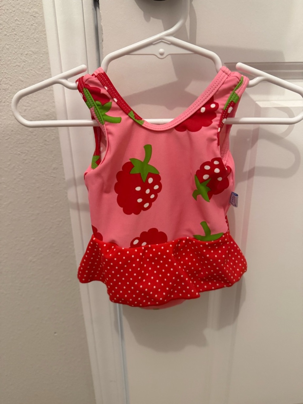 i play. Strawberry Print Baby Swim suit with built in swim diaper Size 6 months